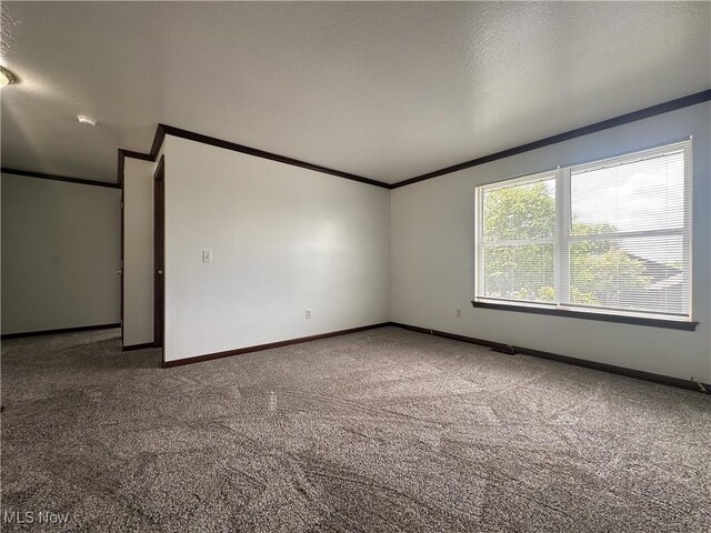 95 Cheyenne Dr, Girard, OH 44420 - carpeted empty room with ornamental molding and a smoke detector