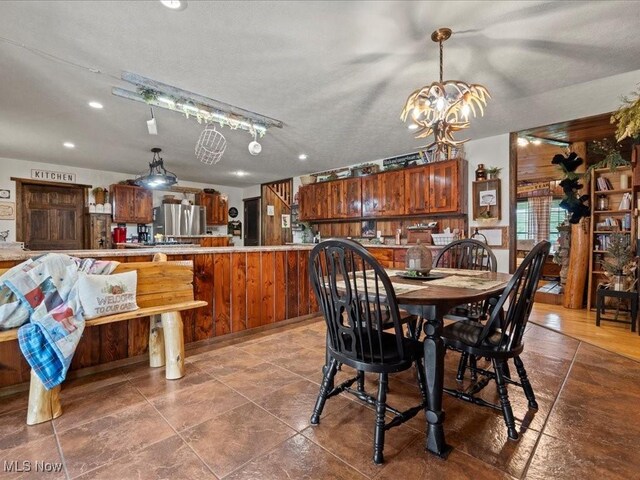 10664 W Little Kanawha Hwy, Mount Zion, WV 26151 - dining room featuring a chandelier and recessed lighting