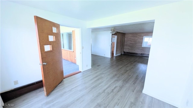 3205 State Rd, Ashtabula, OH 44004 - unfurnished room with wood finished floors and ceiling fan