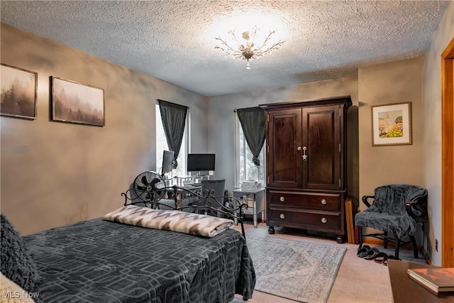 2993 Harris Hwy, Washington, WV 26181 - carpeted bedroom with a textured ceiling