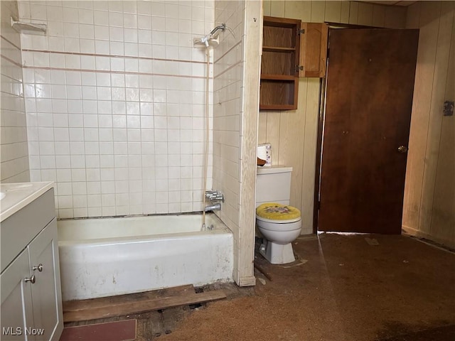 202 E Spring St, Bethesda, OH 43719 - full bath featuring toilet, shower / tub combination, and vanity