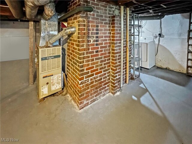 14014 Sylvia Ave, Cleveland, OH 44110 - unfinished basement featuring heating unit