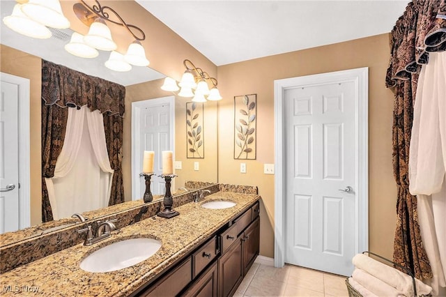 29 Amber Way, Norwalk, OH 44857 - bathroom with tile patterned flooring, baseboards, and double vanity