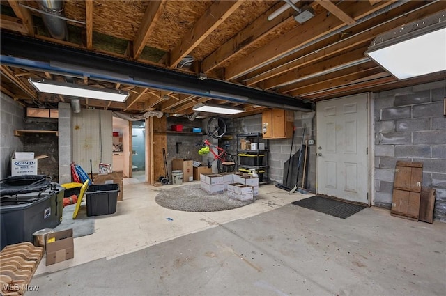 27539 Linwood Cir, North Olmsted, OH 44070 - unfinished below grade area with concrete block wall