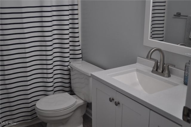 1883 Ridge Meadow Ct, Twinsburg, OH 44087 - full bathroom featuring toilet, vanity, and curtained shower