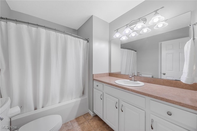 1487 Barrymore Ln, Wadsworth, OH 44281 - full bathroom with toilet, vanity, and shower / bath combination with curtain