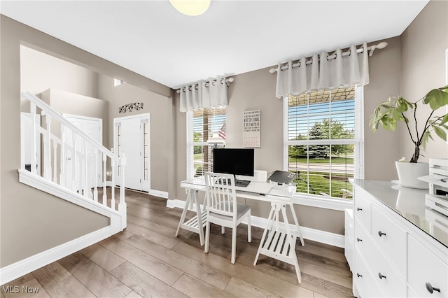 1487 Barrymore Ln, Wadsworth, OH 44281 - home office featuring baseboards and light wood-style flooring