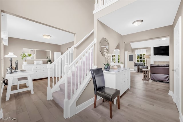 1487 Barrymore Ln, Wadsworth, OH 44281 - stairway featuring wood finished floors and baseboards