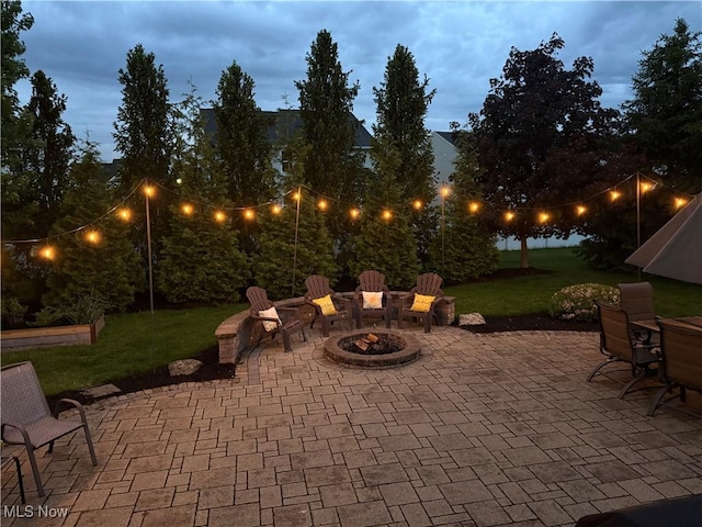 1487 Barrymore Ln, Wadsworth, OH 44281 - view of patio with a fire pit