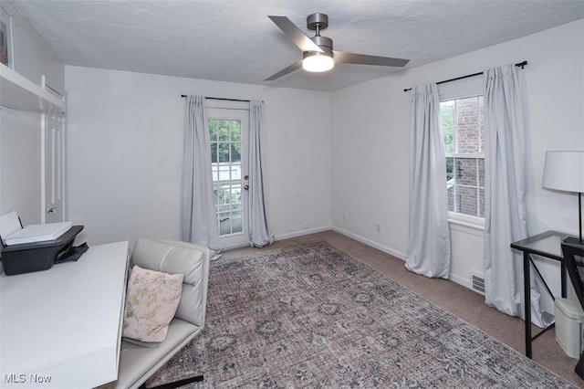 17917 Scottsdale Blvd, Shaker Heights, OH 44122 - office space featuring a ceiling fan, carpet floors, and baseboards