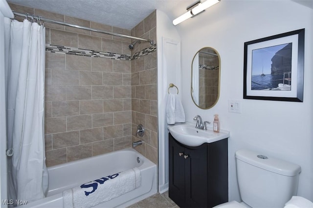 17917 Scottsdale Blvd, Shaker Heights, OH 44122 - bathroom featuring vanity, toilet, shower / bath combination with curtain, and tile patterned floors