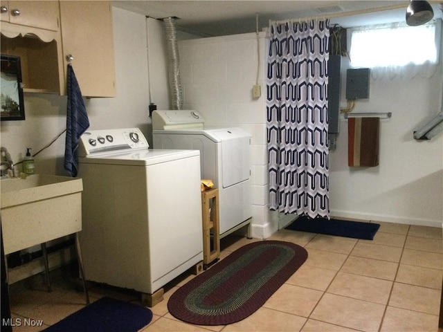 1009 Township Rd Unit 2156, Ashland, OH 44805 - washroom featuring washing machine and dryer and light tile patterned flooring