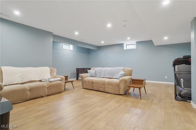 2562 Gianni Way, Richfield, OH 44286 - living area featuring light wood-style floors, baseboards, and recessed lighting