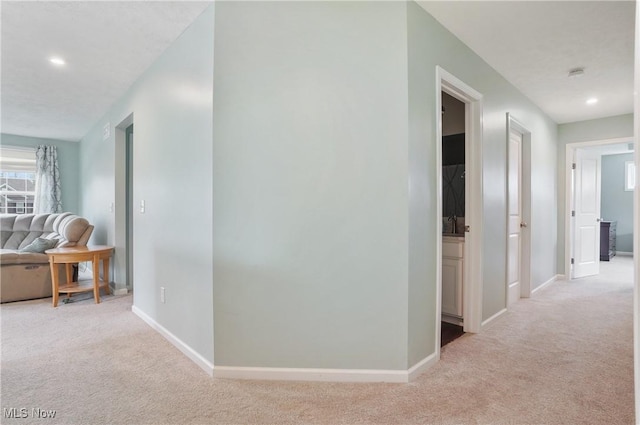 2562 Gianni Way, Richfield, OH 44286 - hall featuring carpet, baseboards, and recessed lighting