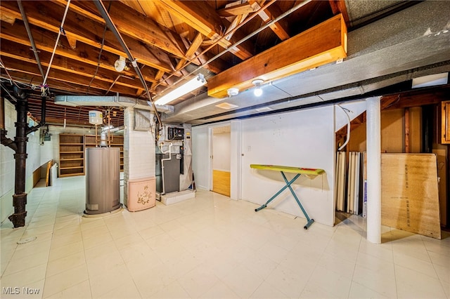 2039 S Green Rd, South Euclid, OH 44121 - unfinished below grade area with water heater and heating unit