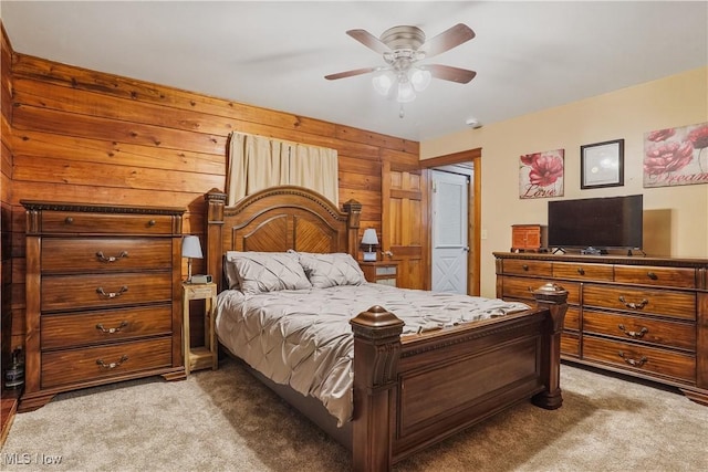 9434 Trinity Church Rd, Lisbon, OH 44432 - bedroom featuring light colored carpet and a ceiling fan