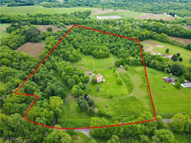 9434 Trinity Church Rd, Lisbon, OH 44432 - aerial view of sparsely populated area featuring property parcel outlined