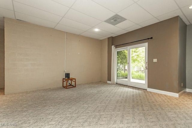 83 Haskell Dr, Bratenahl, OH 44108 - spare room with a paneled ceiling and carpet floors