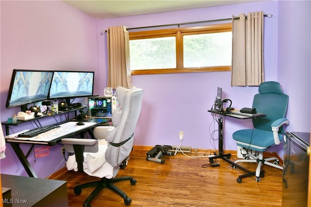 138 Mill Creek Rd, Niles, OH 44446 - office area with wood finished floors and baseboards