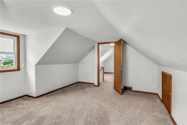 3304 Tangent St, Youngstown, OH 44502 - bonus room with carpet, vaulted ceiling, and baseboards