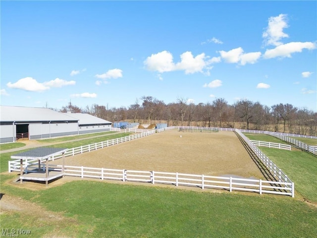 10366 Immel St NE, Canton, OH 44721 - view of yard with an enclosed horse arena and a rural view