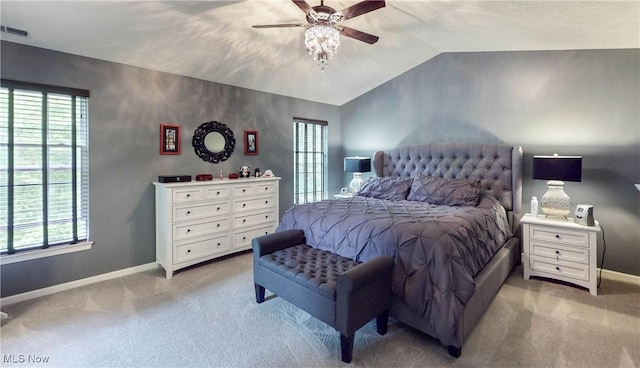218 Treetop Spur, Copley, OH 44321 - bedroom with light colored carpet, multiple windows, baseboards, and vaulted ceiling