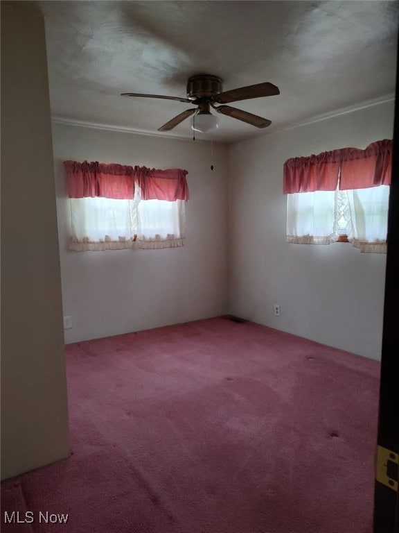 50364 Carroll Rd, East Liverpool, OH 43920 - carpeted empty room featuring ceiling fan