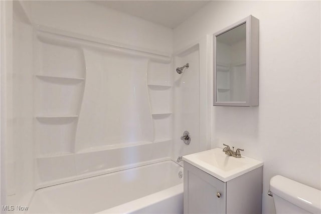 2403 45th St, Parkersburg, WV 26104 - full bathroom with vanity, toilet, and shower / bathtub combination