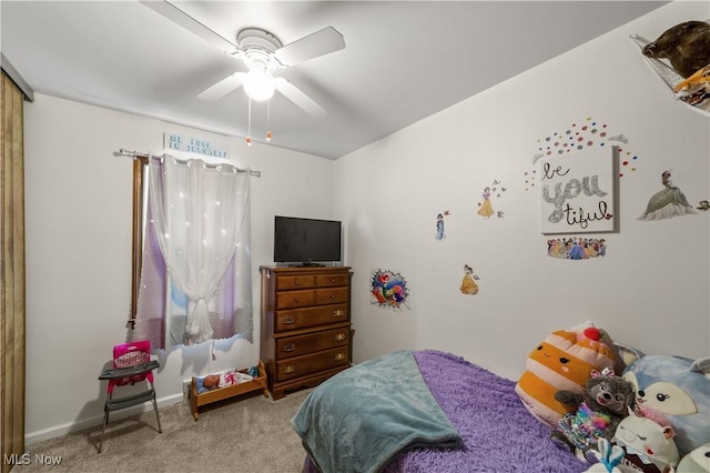 425 Warwick St, Akron, OH 44305 - bedroom with carpet floors and a ceiling fan