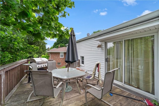 425 Warwick St, Akron, OH 44305 - deck featuring outdoor dining area and a grill