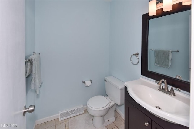 2932 Pease Dr Unit 210, Rocky River, OH 44116 - half bathroom featuring vanity, toilet, baseboards, and tile patterned floors