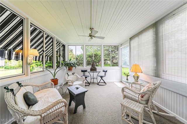 20110 Carolyn Ave, Rocky River, OH 44116 - sunroom featuring ceiling fan