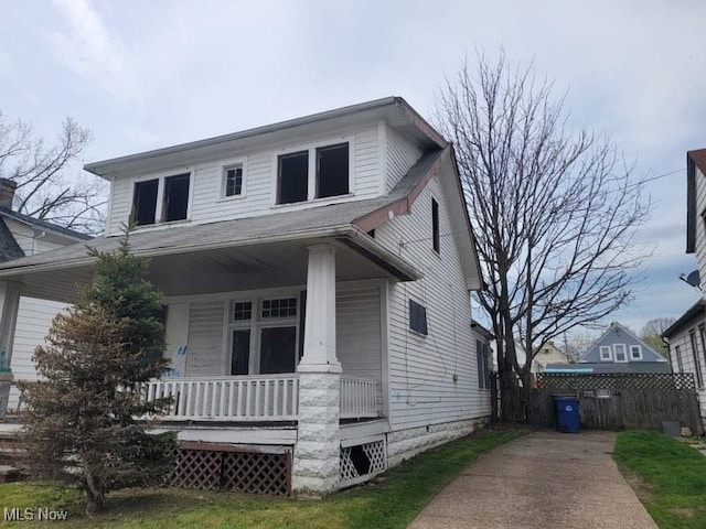 3474 W 60th St, Cleveland, OH 44102 - view of front of property with covered porch