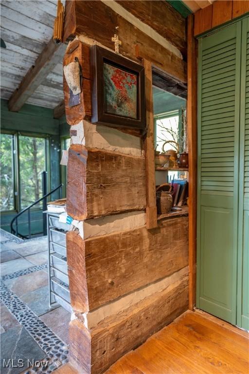 15216 Grove Rd SE, Port Washington, OH 43837 - detailed view of wood walls and wood finished floors