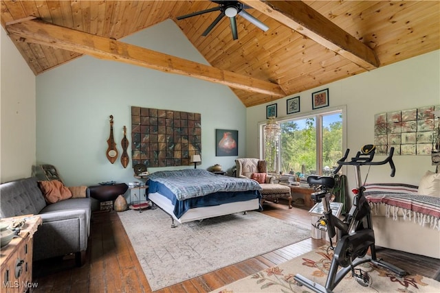 15216 Grove Rd SE, Port Washington, OH 43837 - bedroom featuring wood-type flooring and wood ceiling