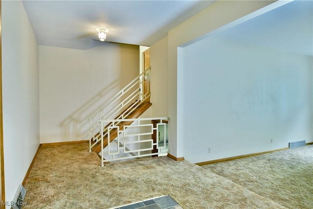 3763 E River Rd, Newton Falls, OH 44444 - stairway with carpet floors and baseboards