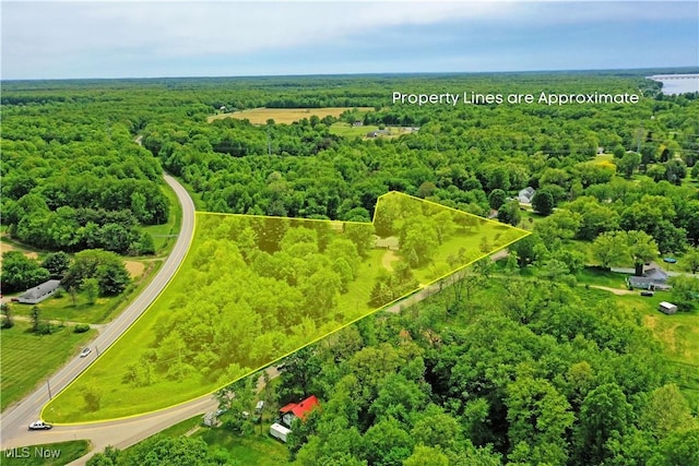 3763 E River Rd, Newton Falls, OH 44444 - aerial view of property's location featuring property boundaries highlighted and a heavily wooded area