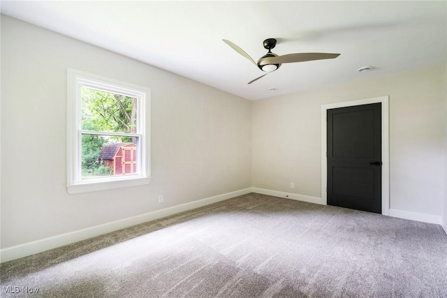351 Cranberry Run, Boardman, OH 44512 - carpeted spare room featuring baseboards, a ceiling fan, and a smoke detector