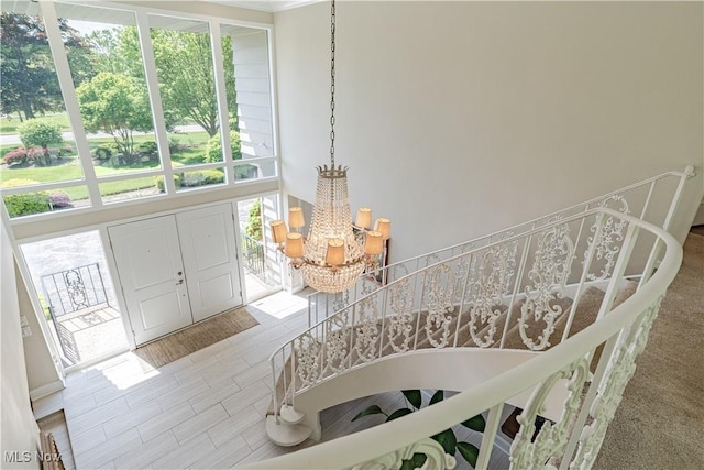 30699 Gates Mills Blvd, Pepper Pike, OH 44124 - entrance foyer with a chandelier