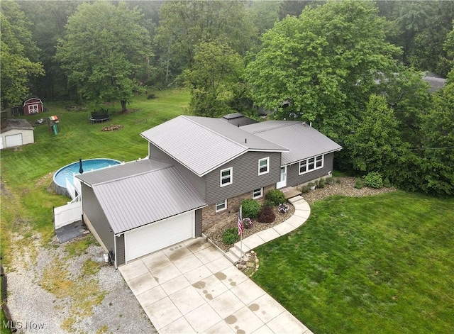 1379 S Polen Ave, Mogadore, OH 44260 - view from above of property with a forest