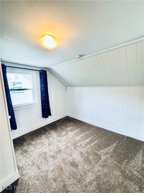 156 N Beverly, Austintown, OH 44515 - additional living space with carpet floors, baseboards, and vaulted ceiling