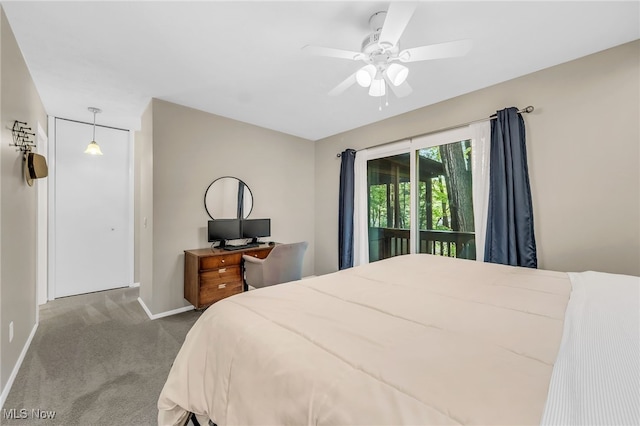 17404 Falling Water Rd, Strongsville, OH 44136 - carpeted bedroom featuring baseboards and a ceiling fan