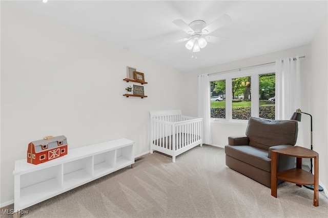 17404 Falling Water Rd, Strongsville, OH 44136 - carpeted bedroom with baseboards and ceiling fan