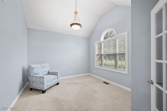 4819 Trails End Ct, Westlake, OH 44145 - unfurnished room featuring lofted ceiling, carpet, and baseboards