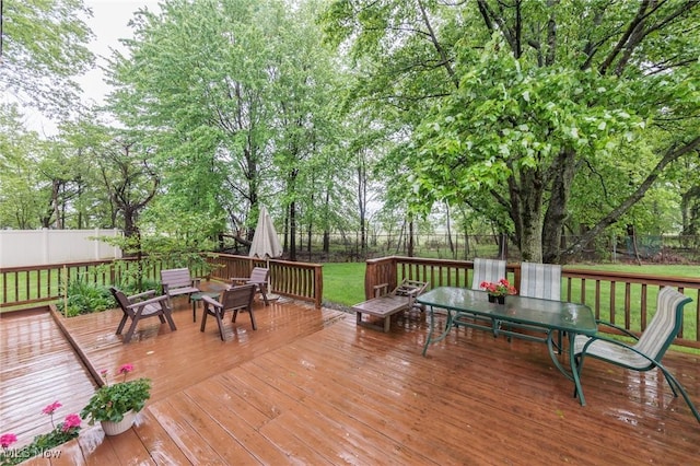 5761 Goodman Cir, North Royalton, OH 44133 - deck with outdoor dining space