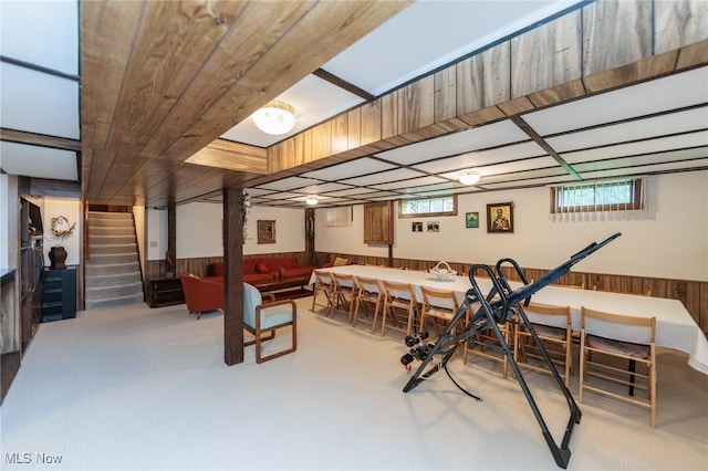 5761 Goodman Cir, North Royalton, OH 44133 - game room with wooden walls