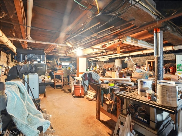3912 Austinburg Rd, Ashtabula, OH 44004 - basement featuring a workshop area