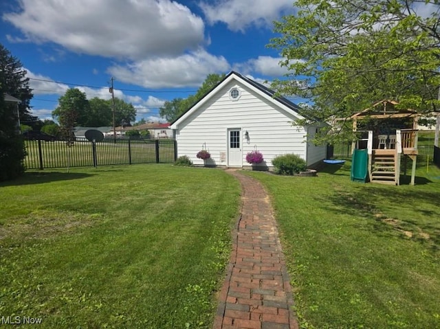 1505 N 14th St, Cambridge, OH 43725 - back of property with a playground