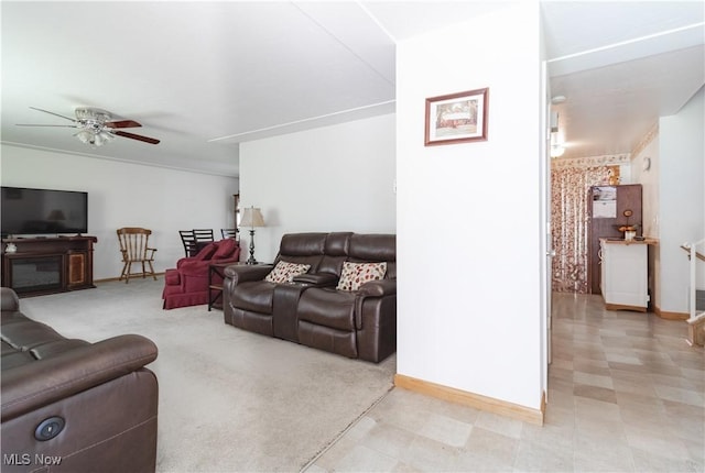 1922 W 38th St, Lorain, OH 44053 - living room with baseboards and ceiling fan