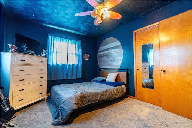 731 39th St SW, Canton, OH 44706 - carpeted bedroom featuring ceiling fan